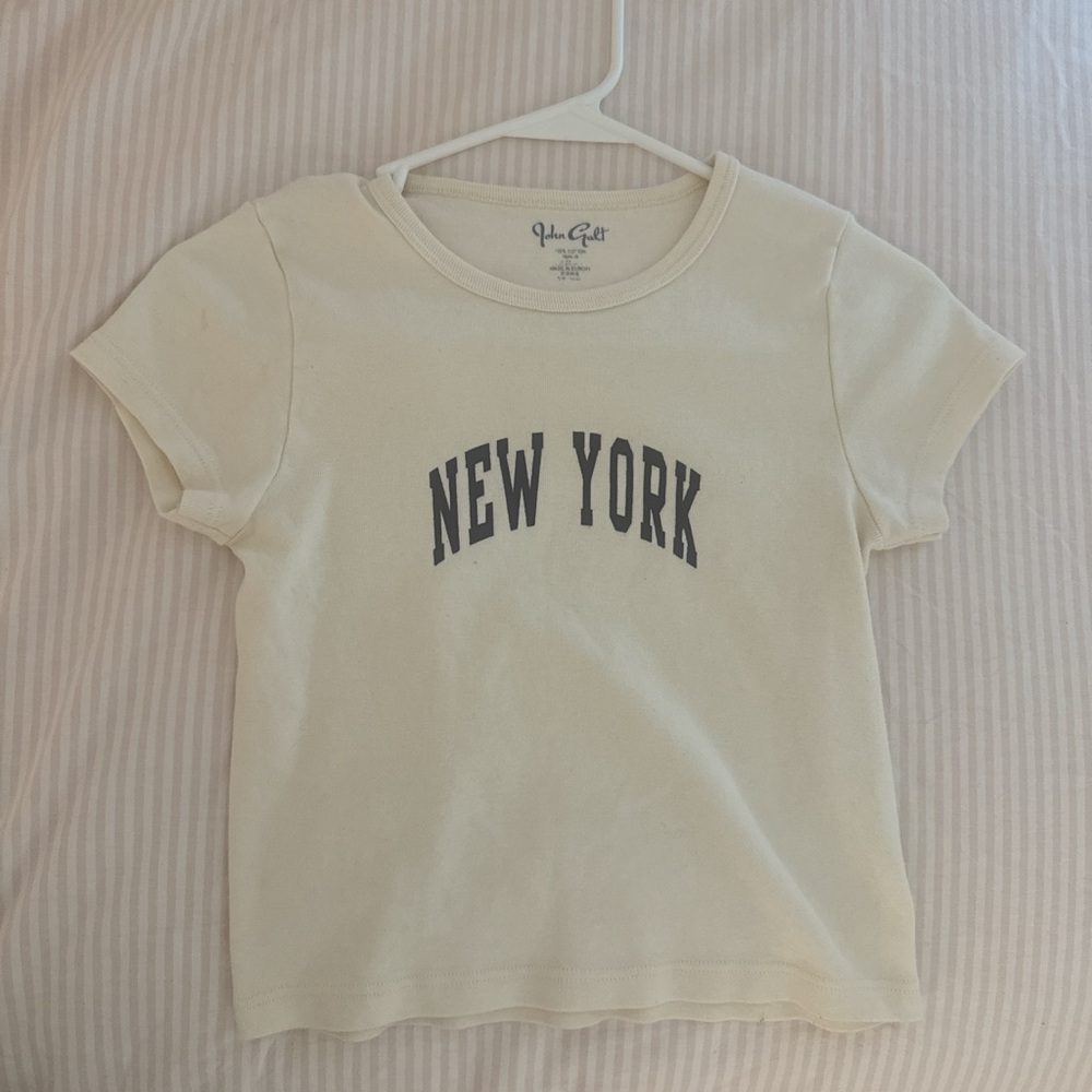Brandy Melville New York Cream Graphic Tee